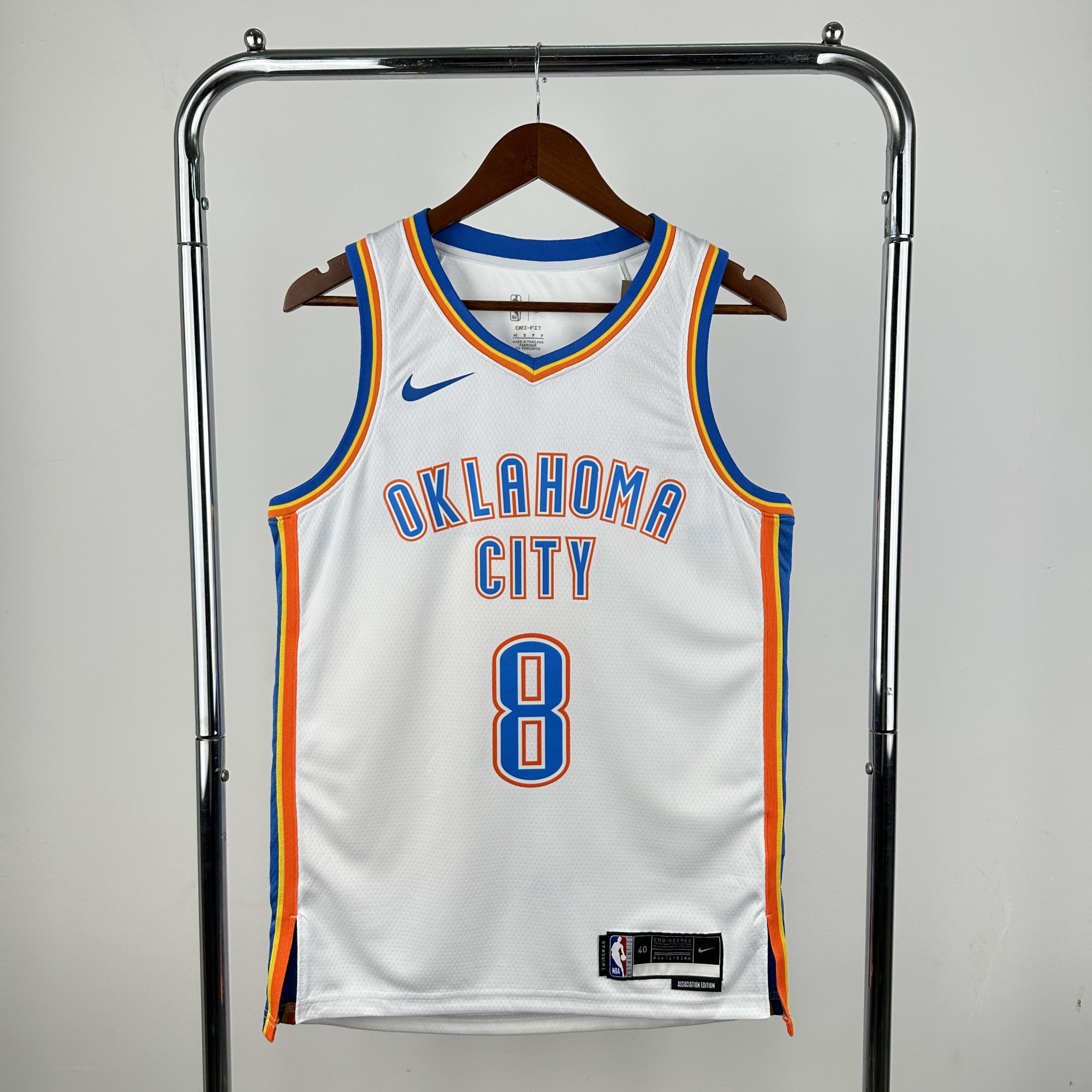 Men Oklahoma City Thunder #8 Williams white 2025 NBA jersey->->NBA Jersey